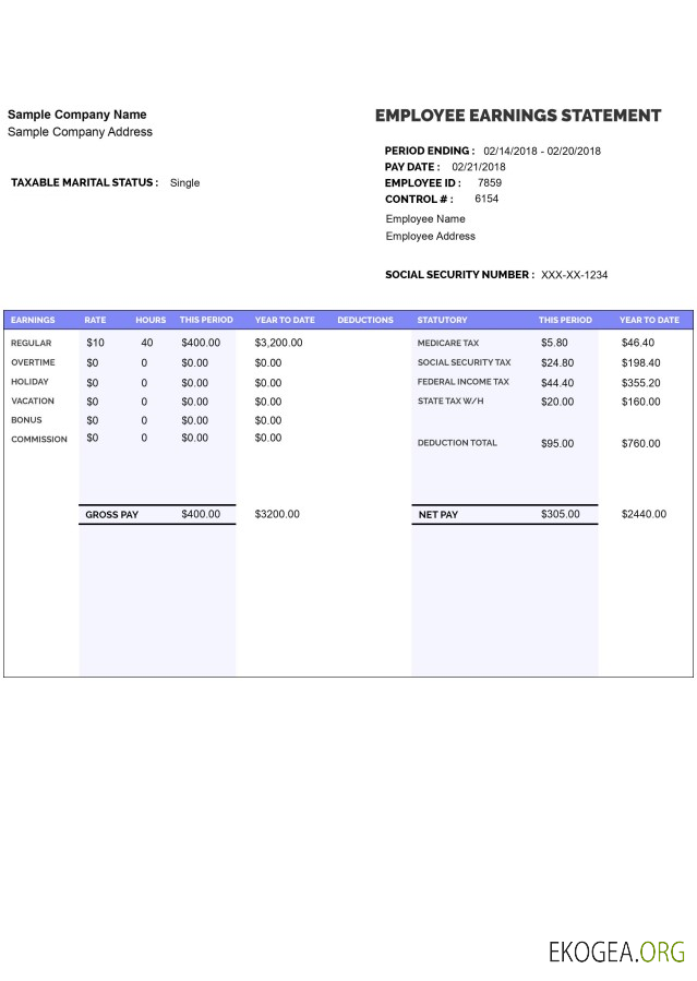 Modèle de déclaration de résultats EMPLOYÉ Format Word et PDF version 8